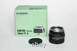 Voigtlander Nokton Classic 40mm F1.4 S. C For Leica M Mount (Near Mint)