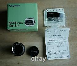 Voigtlander Nokton Classic MC 40mm f1.4 Leica M Mount