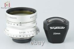 Voigtlander SNAPSHOT-SKOPAR 25mm f/4 MC Silver L39 LTM Leica Thread Mount
