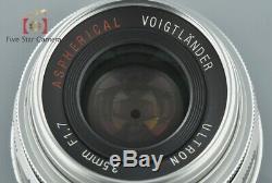 Voigtlander ULTRON 35mm f/1.7 Aspherical Silver L39 Leica Thread Mount