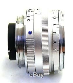 Zeiss 35mm f/2.8 C Biogon T Lens Silver ZM Leica M mount boxed MINT- #33915