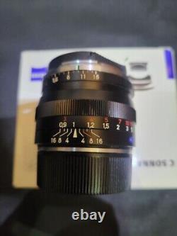 Zeiss 50mm f1.5 C Sonnar T ZM Leica M Mount Lens Black