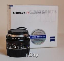 Zeiss ZM Biogon 35mm F2.8 Leica M mount Great Condition